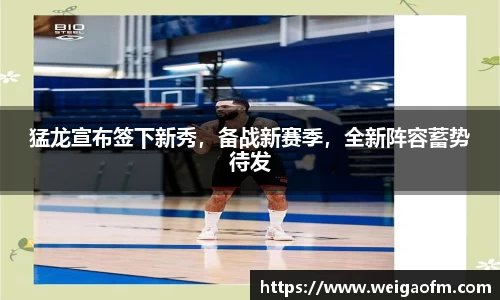 猛龙宣布签下新秀，备战新赛季，全新阵容蓄势待发