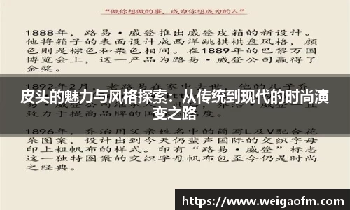 皮头的魅力与风格探索：从传统到现代的时尚演变之路